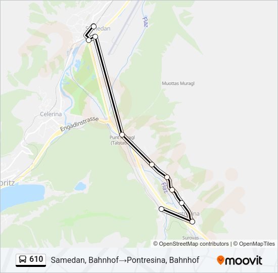 610 Bus Line Map