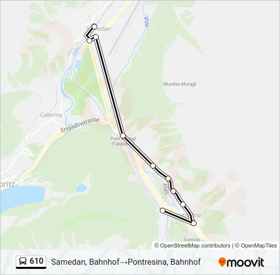 610 Bus Line Map