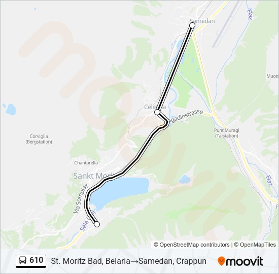 610 Bus Line Map