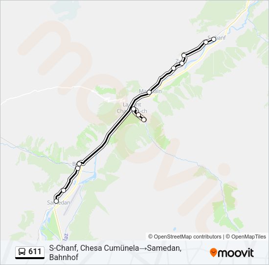 611 Bus Line Map