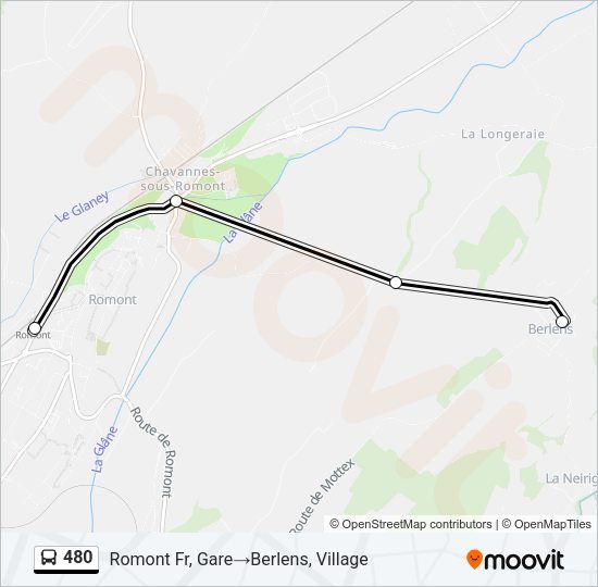 480 Bus Line Map
