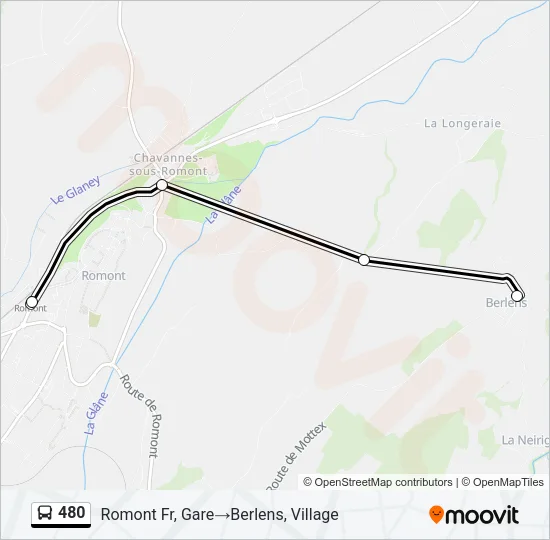 480 Bus Line Map