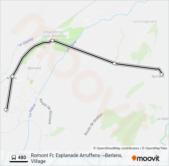 480 Bus Line Map