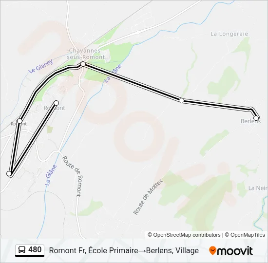 480 Bus Line Map