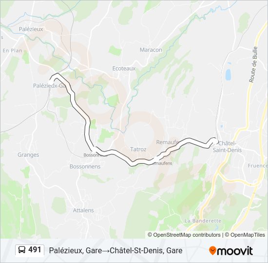 491 Bus Line Map