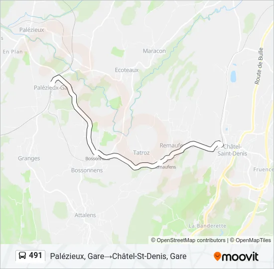 491 Bus Line Map