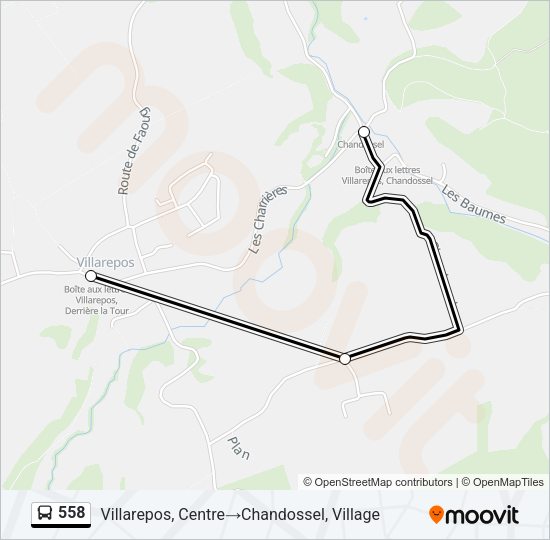 558 Bus Line Map