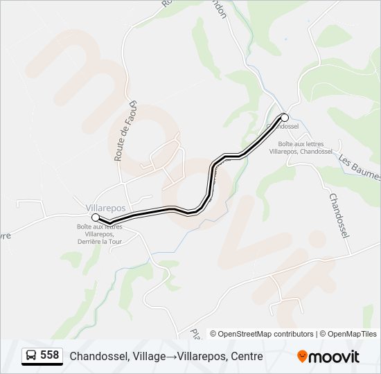558 Bus Line Map