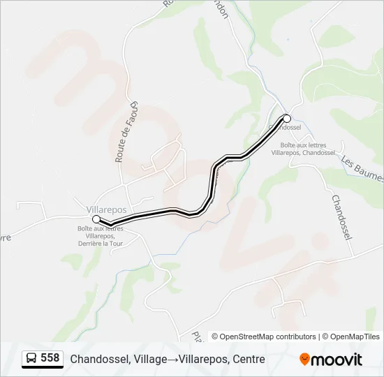 558 Bus Line Map