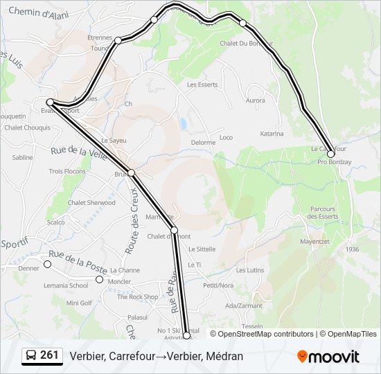 261 Bus Line Map
