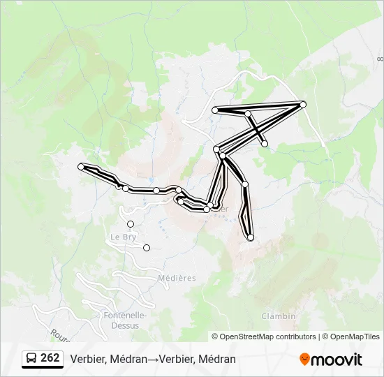 262 Route: Schedules, Stops & Maps - Verbier, Médran‎→Verbier, Médran ...