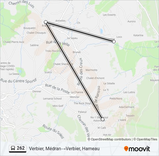 262 Bus Line Map