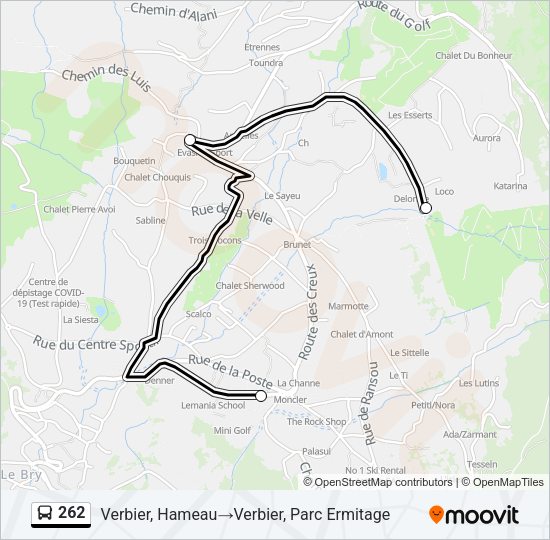 262 Bus Line Map
