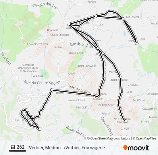 262 Bus Line Map