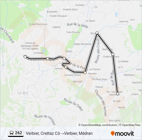 262 Bus Line Map