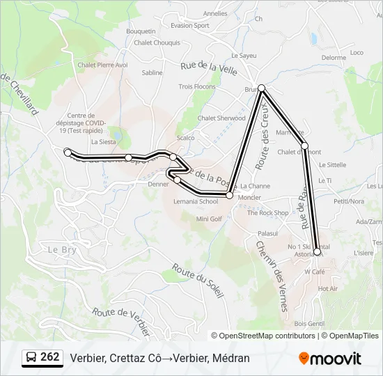 262 Bus Line Map