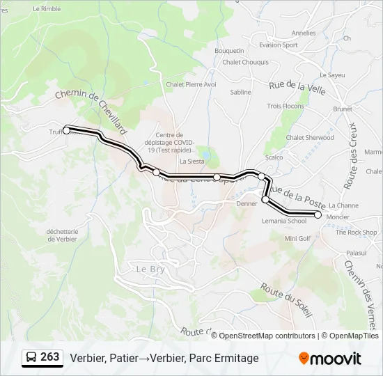 263 Bus Line Map