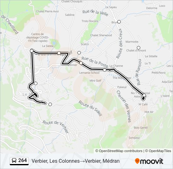 264 Bus Line Map