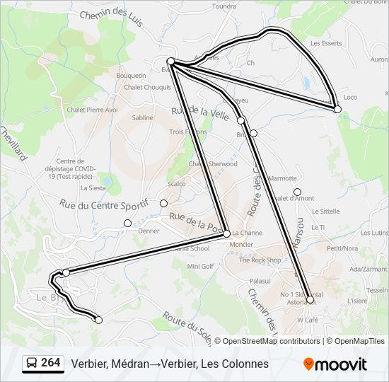264 Bus Line Map