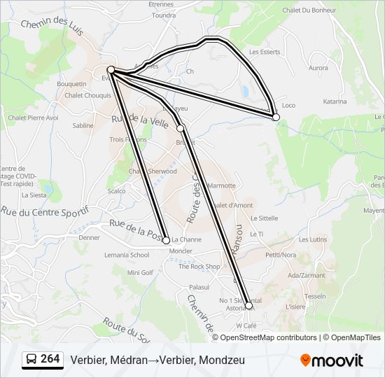 264 Bus Line Map
