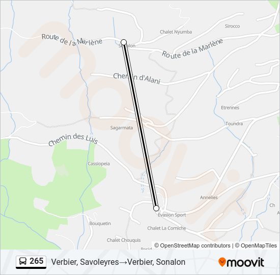 265 Bus Line Map