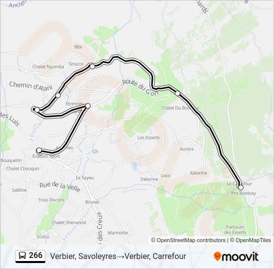 266 Bus Line Map