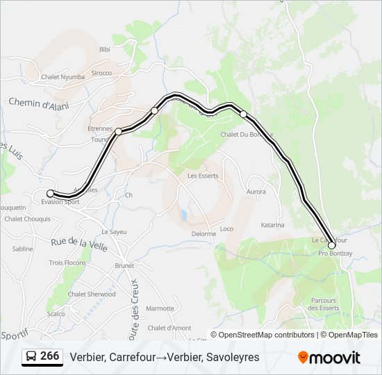 266 Bus Line Map