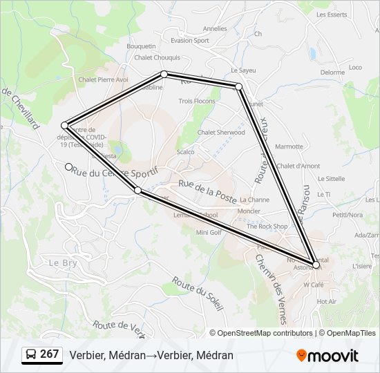 267 Bus Line Map