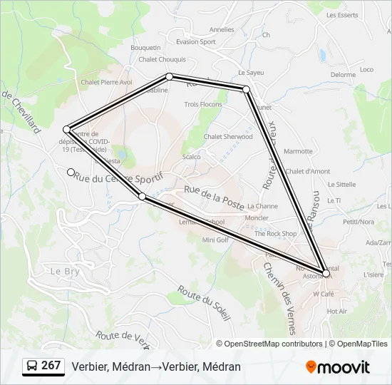 267 Bus Line Map