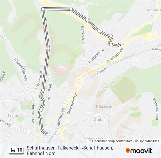 10 Bus Line Map