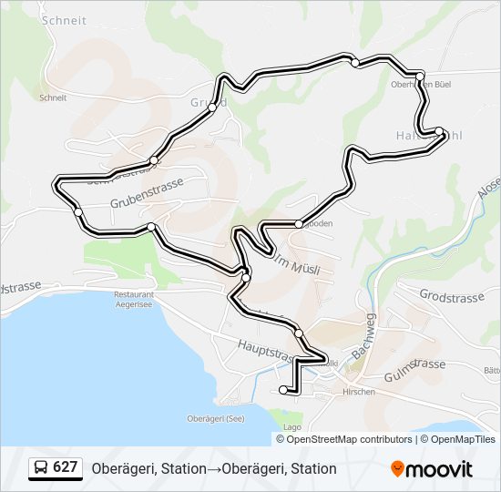 627 Bus Line Map
