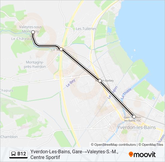 B12 Bus Line Map