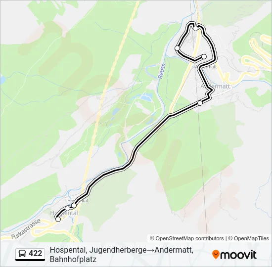 422 Bus Line Map