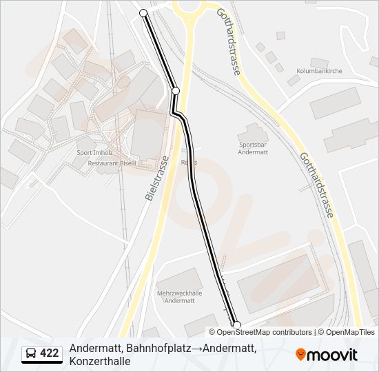 422 Bus Line Map