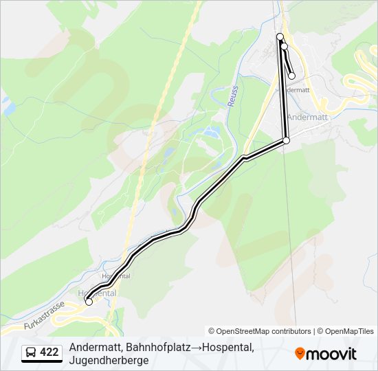 422 Bus Line Map