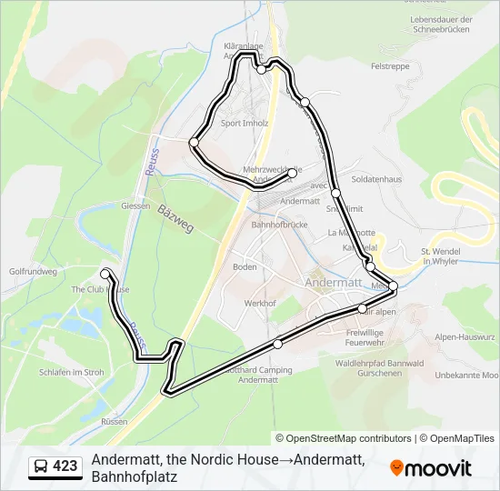 423 Bus Line Map