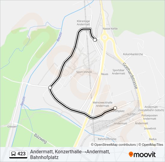 423 Bus Line Map