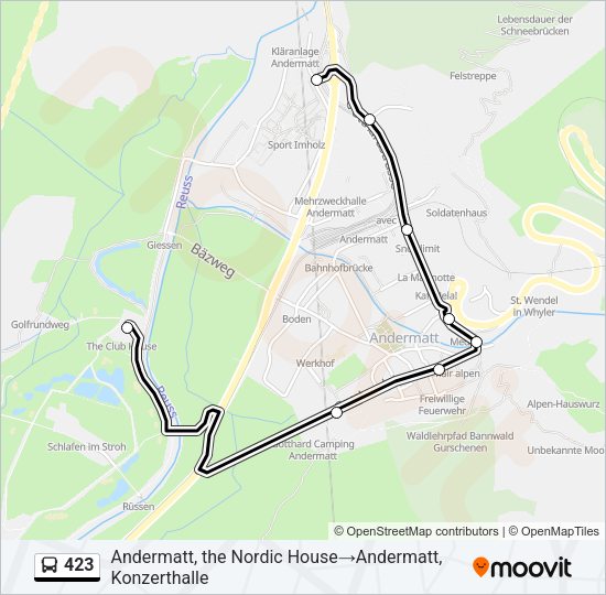 423 Bus Line Map