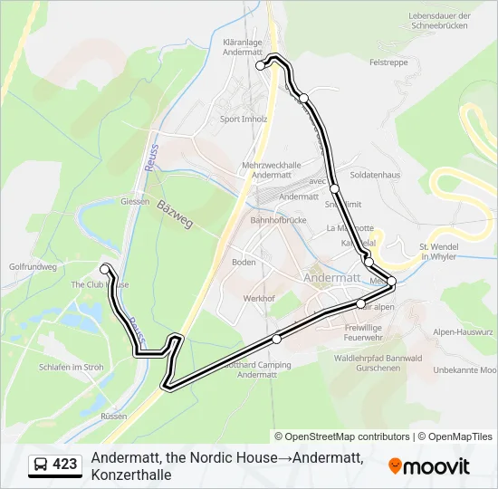 423 Bus Line Map
