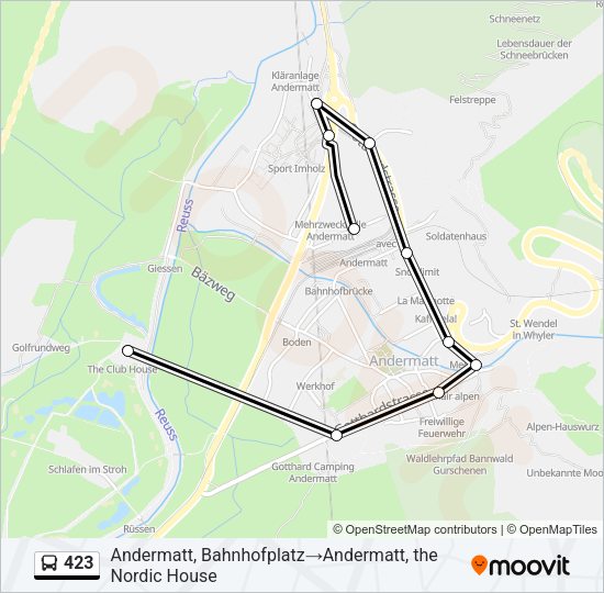 423 Bus Line Map