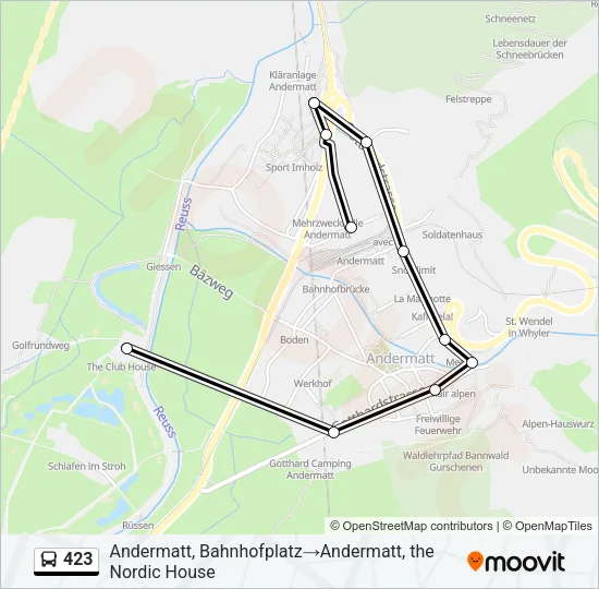 423 Bus Line Map