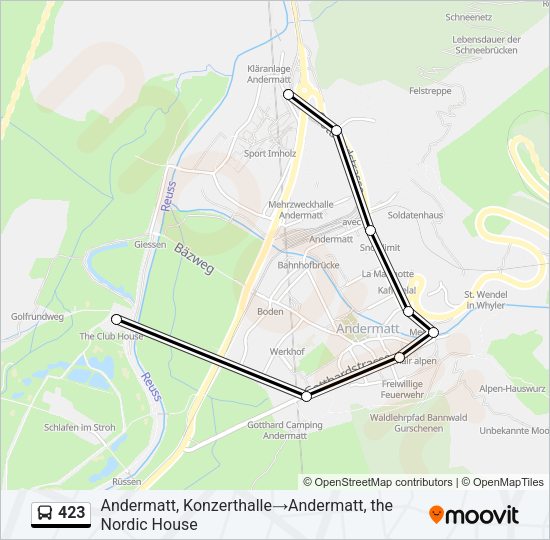 423 Bus Line Map