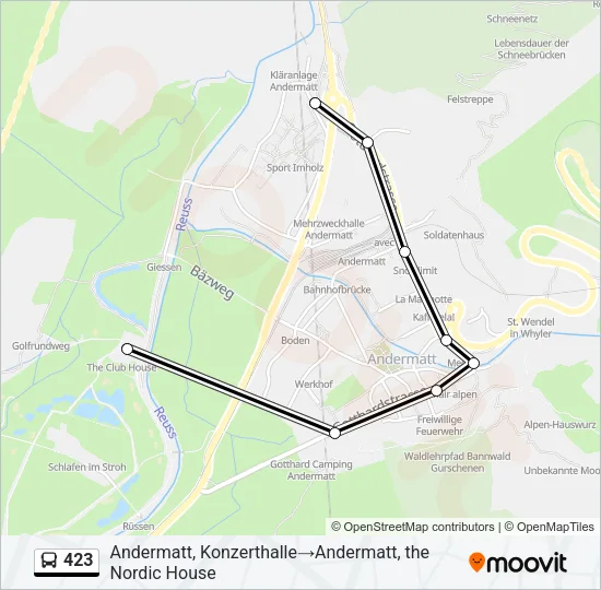 423 Bus Line Map