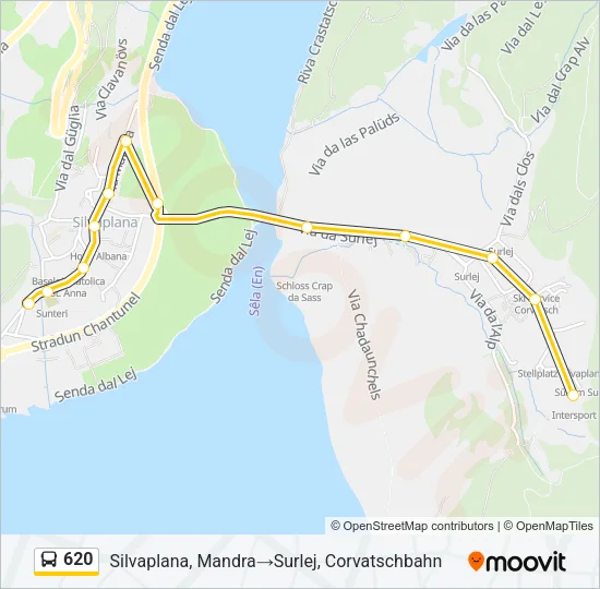620 Bus Line Map