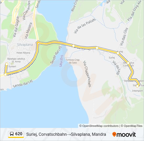 620 Bus Line Map