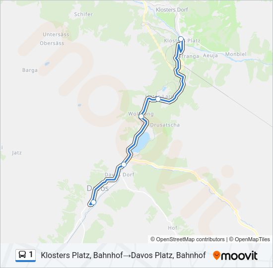 1 Bus Line Map