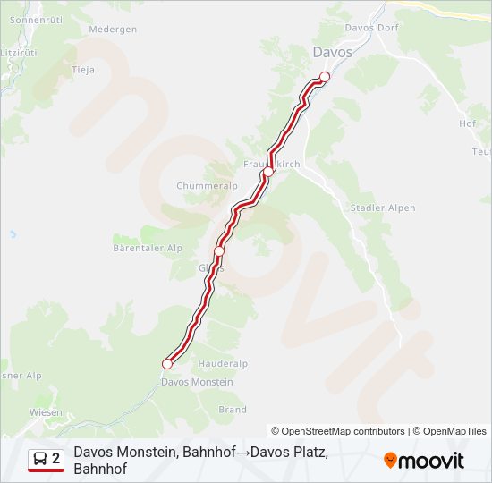2 Bus Line Map