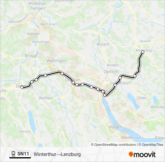 SN11 Train Line Map