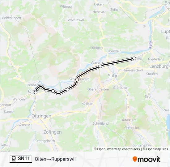 SN11 Train Line Map