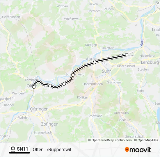 SN11 Train Line Map